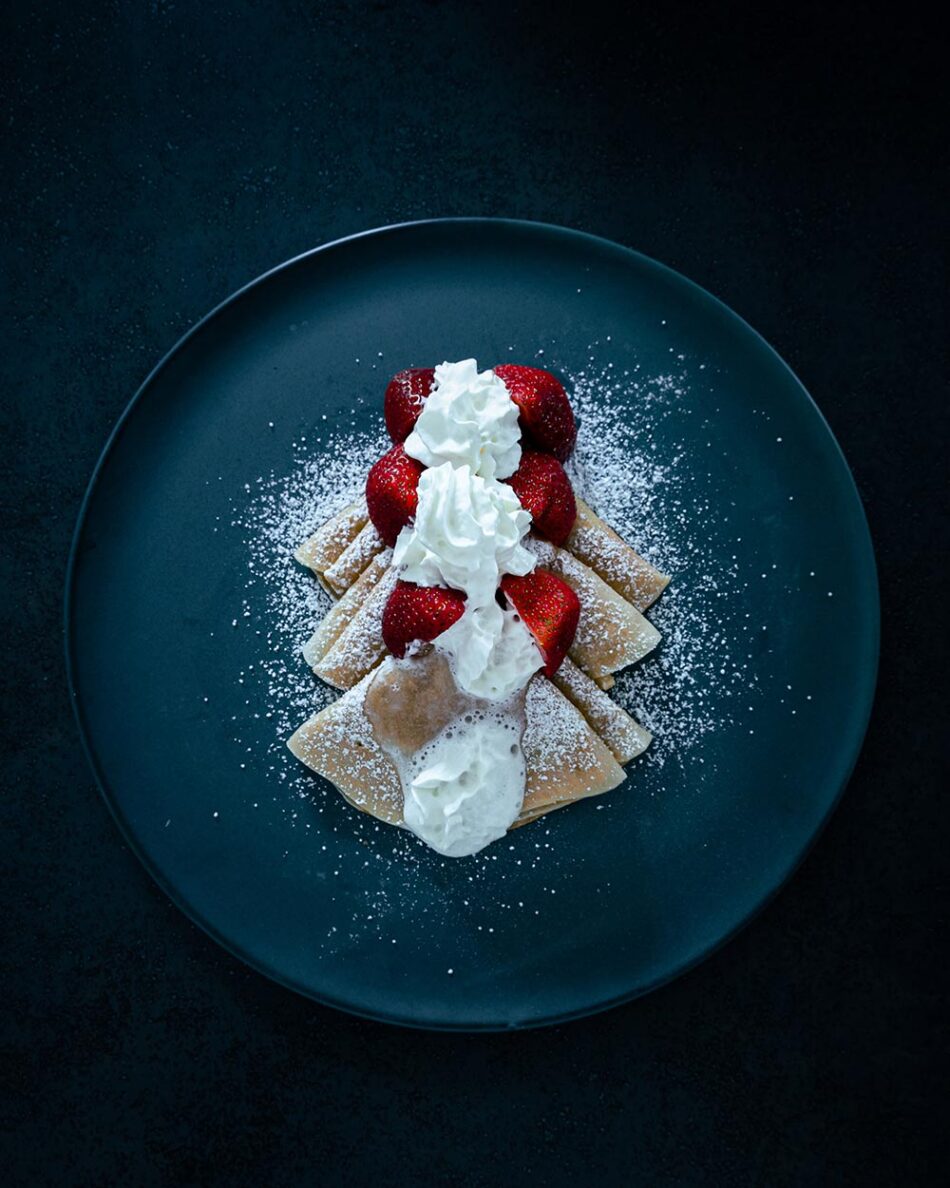 Dessert aux fraises